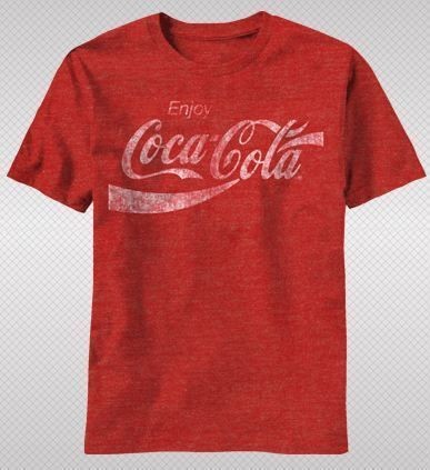NEW Coca Cola Enjoy Coke Logo Vintage Faded Look Classic Soda Adult T 