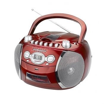 PORTABLE  CD PLAYER w/ CASSETTE RECORDER AM/FM RADIO & USB SC 