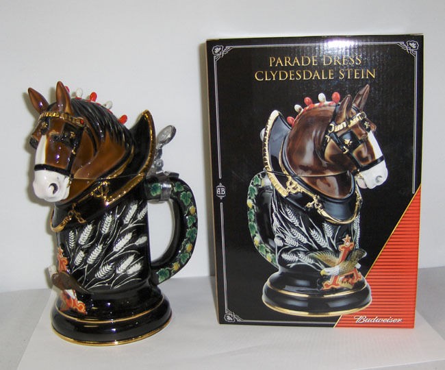   Dress Clydesdale Character stein NEWEST STEIN from Budweiser   Busch