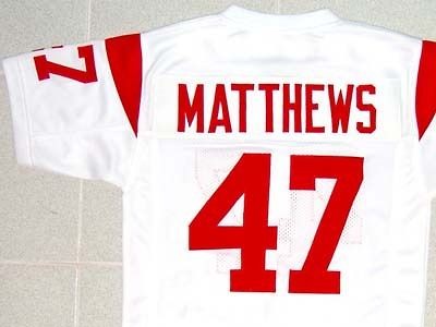 CUSTOM NAME & # USC TROJANS COLLEGE JERSEY CLAY MATTHEWS WHITE NEW ANY 