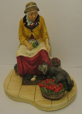   NATURECRAFT CONGLETON ENGLAND FIGURINE STATUE FLOWER SELLER #862