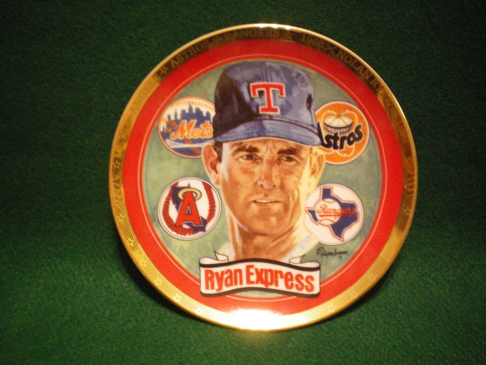 NOLAN RYAN COLLECTOR PLATE 6 1/2 MINI THE RYAN EXPRESS