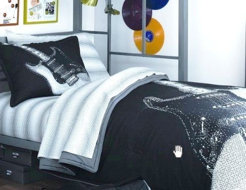   Zone 8 pc Digital Rock Guitar SHEET, BEDSKIRT, SHAM & COMFORTER SET