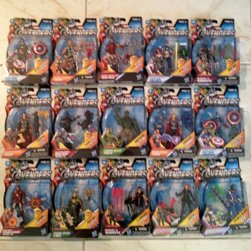 Marvel Legends Avengers Complete Set 15 Pc Hulk Hawkeye Black Widow 