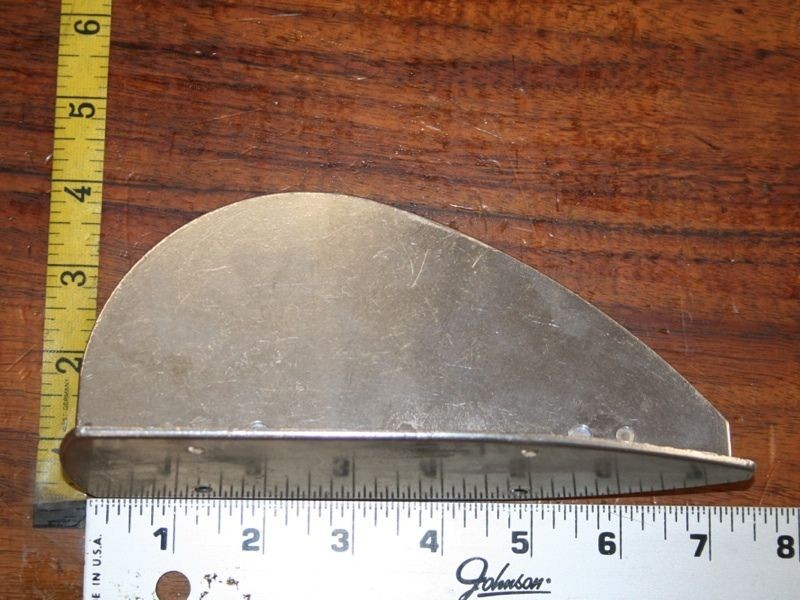 VINTAGE ALUMINUM DROP THRU WATERSKI FIN 7 1/2 INCHES