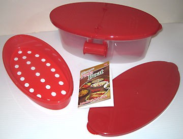 MICROWAVE PASTA BOAT AS SEEN ON TV DELUXE SET STEAMER COOKER BOXED SET