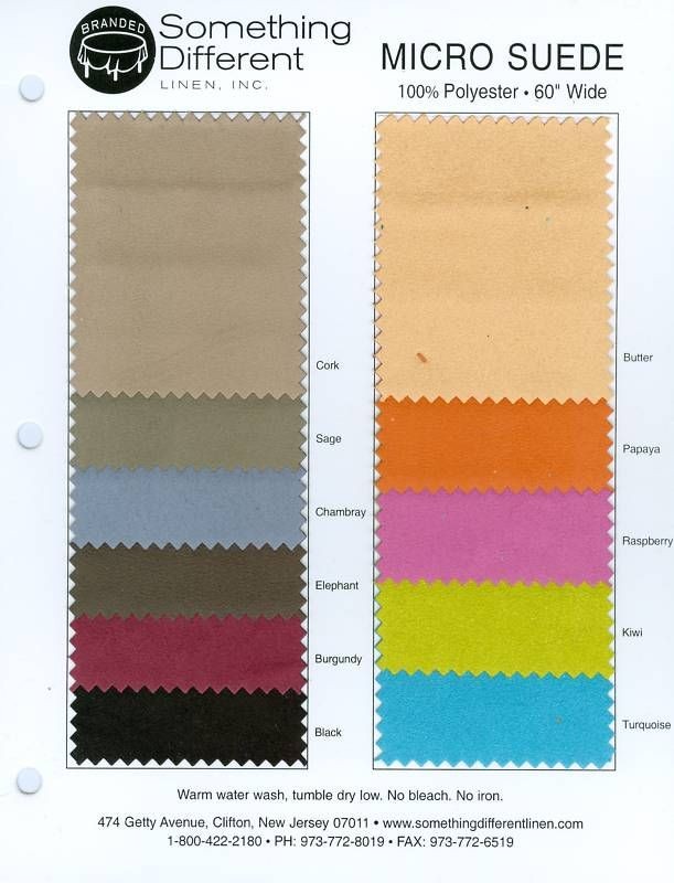 60 Wide Polyester Microsuede Fabric