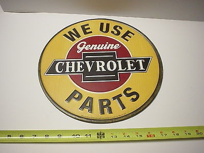 LARGE CHEVROLET PARTS METAL/STEEL SIGN OFFICAL GM LICENSED PRODUCT