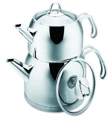   TEA POT SET  KORKMAZ (PROVITA A105) STAINLESS STEEL 3.1 Lt.MAXI TEA