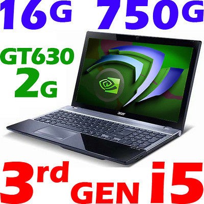 ACER Aspire V3 CORE i5 16GB 750GB GT630 2G GAMER Windows 8 ready 15 