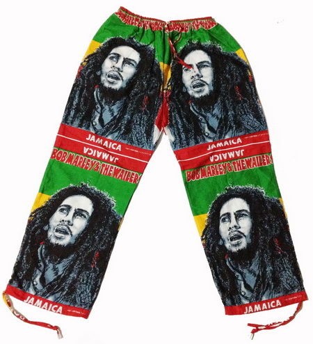 JAMAICA RASTA REGGAE BOB MARLEY HIPPIE LONG PANTS JL11 FREE SIZE