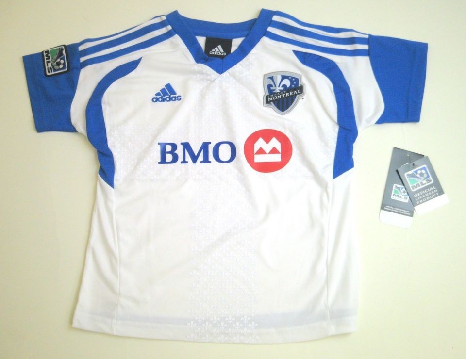 MLS Adidas Montreal Impact BMO Kids White Soccer Away Jersey