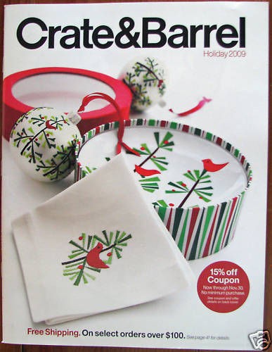 Crate & Barrel Catalog Holiday 2009 Christmas Furniture