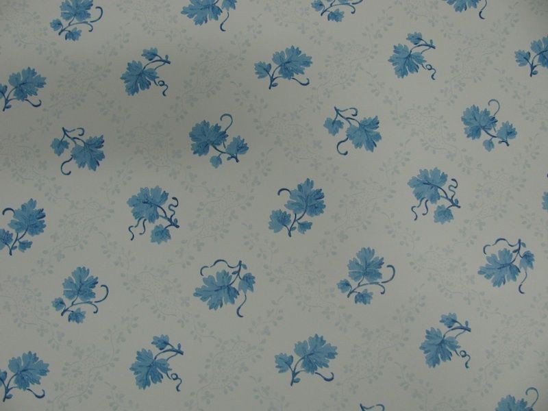 BRUNSCHWIG & FILS BLUE VINTAGE TRELLIS WALLPAPER $30 PER DOUBLE ROLL