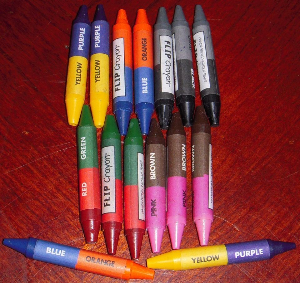   New Handwriting Without Tears 15 Flip Crayons 10 Colors Fine Motor