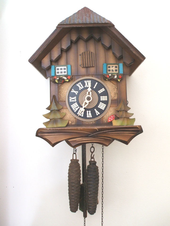 German Two weights Driven Movement Cuckoo Clock 10L 7.5W 6D