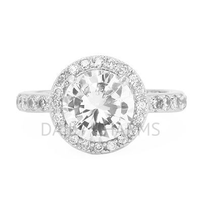 Cubic Zirconia Round Cut Promise Wedding Engagement Ring .925 Sterling 