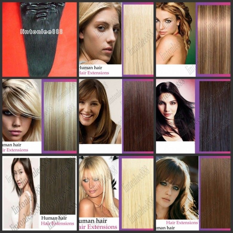   Clip in Human Hair Extensions _ 16   28 _ One Piece 5 clips _ TOP