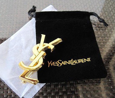 Massiv ✪Y S L✪ Brooch / Pin 2,25 (Yves Saint L., MCM, Laurent, J 