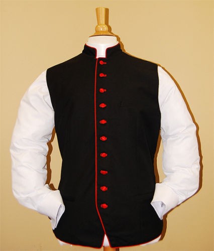 MENS CLERGY VEST WHITE RED FUSCHIA PURPLE S 5XL