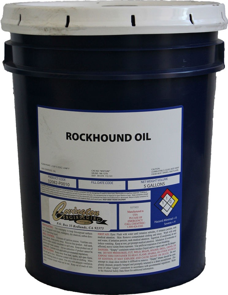 COVINGTON ROCKHOUND LAPIDARY CUTTING OIL   ROCK SAW COOLANT LUBRICANT 