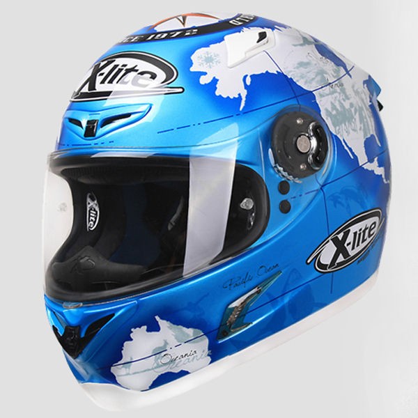 BIKE MART] X lite X 802 SUPER LIGHT REPLICA HELMET C.Checa Pearl Blue 