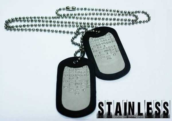 MILITARY ID DOG TAGS   PERSONALISED CUSTOM US ARMY STYLE MILSPEC 