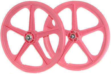 SKYWAY UT TUFF 20 BMX MAG WHEELS 5 SPOKE 80s STYLE BIG SAVING PINK 