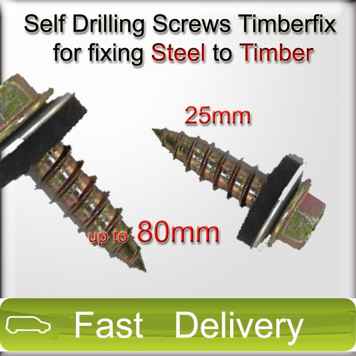 TEK Stitching Screws SELF DRILLING SCREWS with Washers Fix STEEL To 