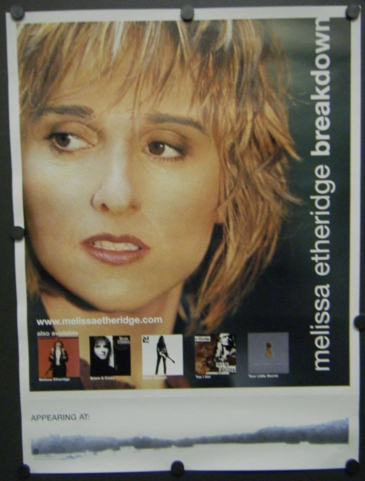 MELISSA ETHERIDGE PROMO POSTER BREAKDOWN 1999 ANGELS WOULD FALL 