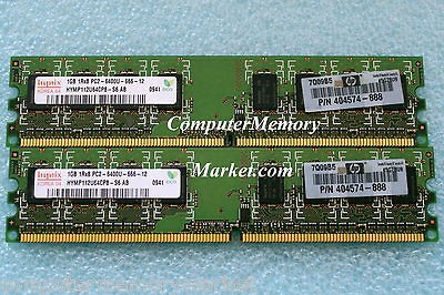 1GB = 2GB PC2 6400 (800) DDR2 240 Pin Non ECC By HYNIX Numbers 