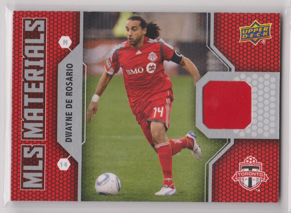 2011 UPPER DECK SOCCER MLS MATERIALS DWAYNE DE ROSARIO JERSEY/SHORTS