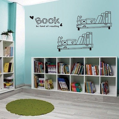 BOOKSHELF   Home Decor Art DIY Wall Sticker Vinyl Decal