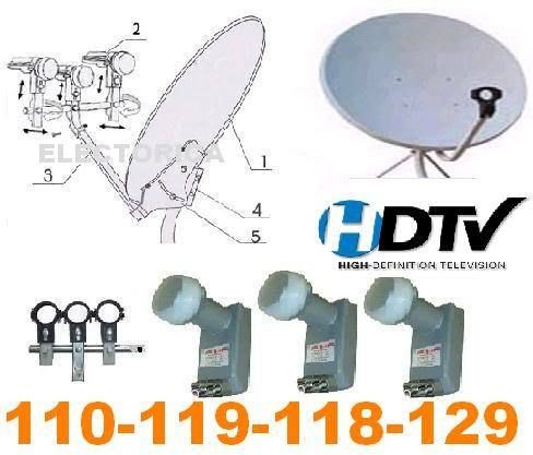 33 SATELLITE DISH 1000 500 NETWORK LNB DISHNET FTA 119 119 118 129 HD 