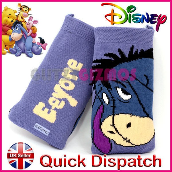 DISNEY PURPLE EEYORE COVER SOCK POUCH CASE SLEEVE FOR BLACKBERRY BOLD 