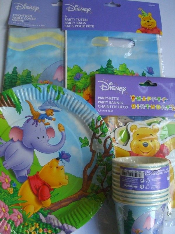 WINNIE THE POOH (HEFFALUMP) PARTY RANGE {Everts} {fixed £1 UK p&p}