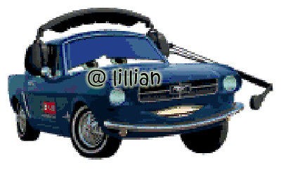 NEW *DISNEY CARS 2 ~ BRENT MUSTANGBURGER* Cross Stitch PATTERN