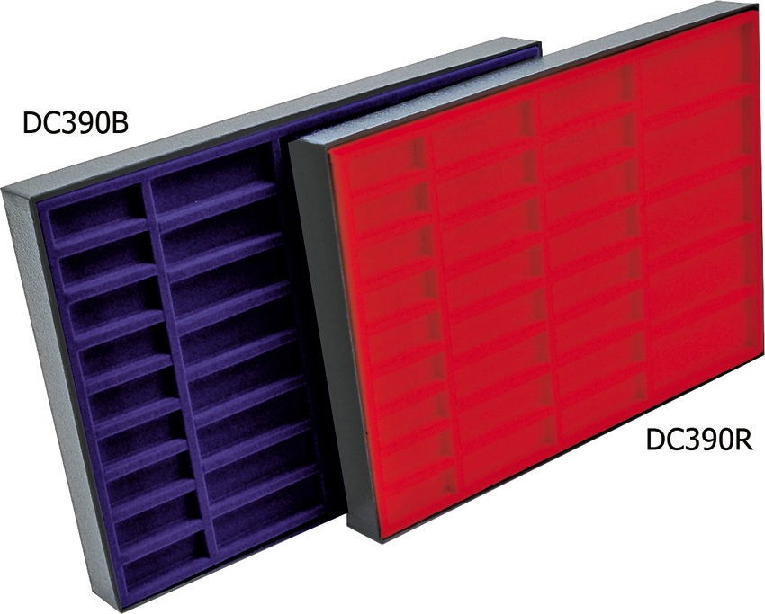 Display Case RED 20 1/4 x 14 1/4 x 2 30 Slots