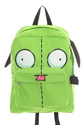 Alien Invader Zim Gir Soft Plush Backpack Pack Bag 14 Green NewW/Tag