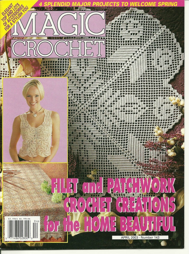   Magazine #143 April 2003 Doilies Tablecloths Collar Edging Filet c