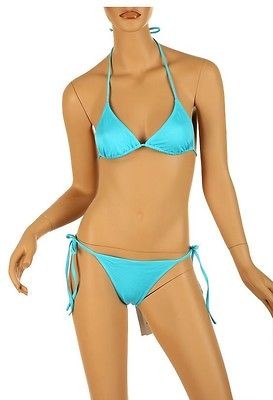 NEW DOLCE & GABBANA D&G LADIES 2PC NEON BLUE BIKINI SWIM WEAR SET 