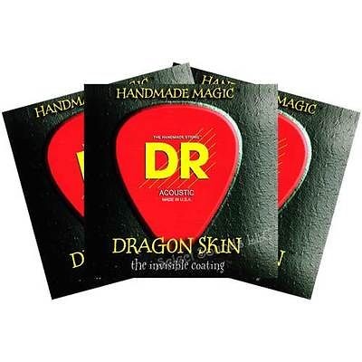   DR Dragon Skin Medium Light 11 50 Acoustic Guitar Strings (DSA 11