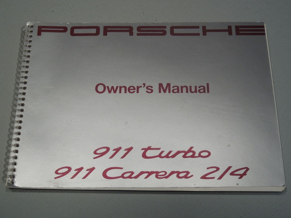 1992 PORSCHE 911 TURBO 911 CARRERA 2/4 OWNERS MANUAL964 EXCELLENT