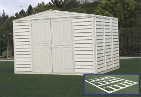 DuraMax Shed 10x8 Woodbridge Vinyl Storage Shed w Floor