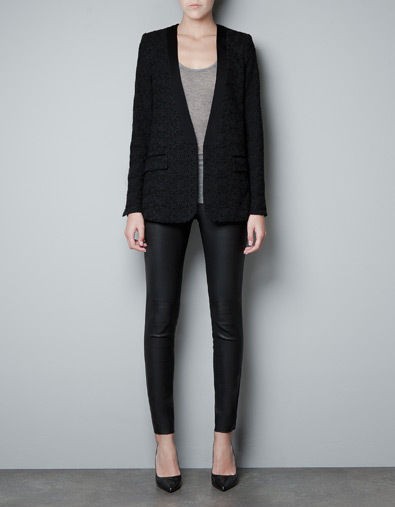 ZARA TUXEDO STYLE JACKET WITH GUIPURE LACE   Ref. 7872/711 NEW 2012 