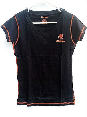 NEW JAGERMEISTER WOMENS CAP SLEEVE, V NECK SHIRT Size S/M, M/L