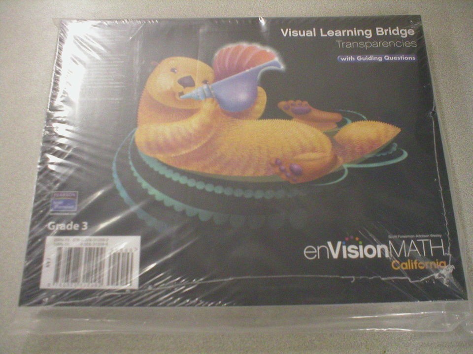   Math California Grade 3 Visual Learning Transparencies NEW 0328312096