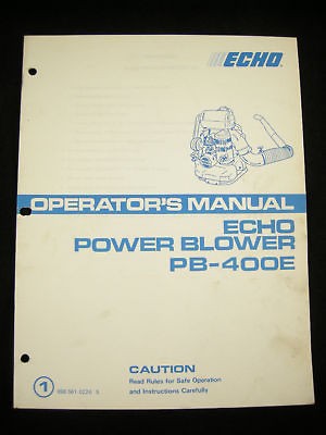 echo pb 400e in Outdoor Power Equipment