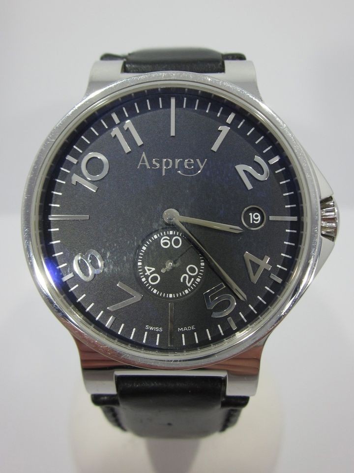 ASPREY NO 8 AUTOMATIC STAINLESS STEEL WATCH