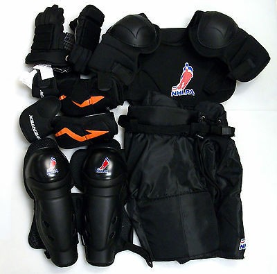 New ice hockey kit set equipment youth junior jr elbow shin gloves 